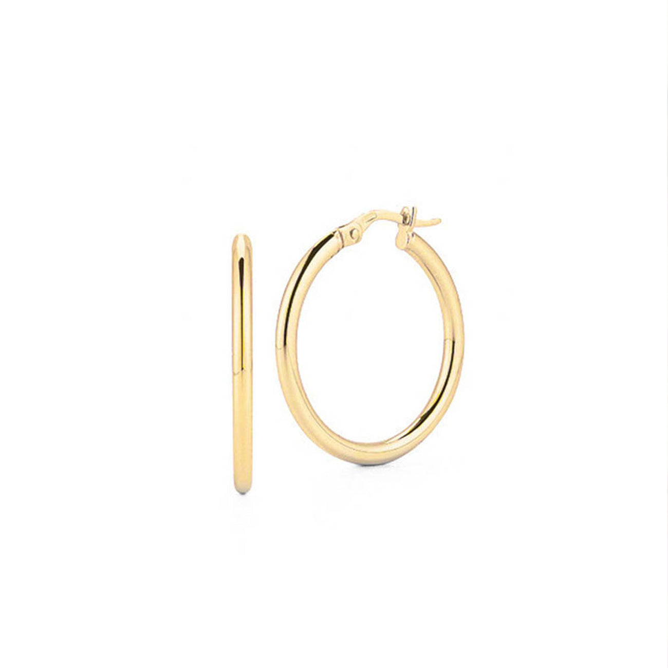 Roberto Coin Yellow Gold Hoop Earrings - 25mm