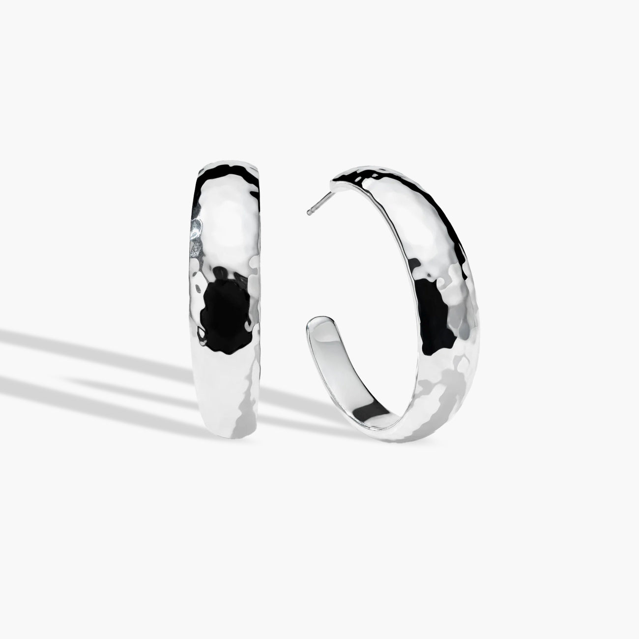 Ippolita Classico #3 Medium Hammered Hoop Earrings