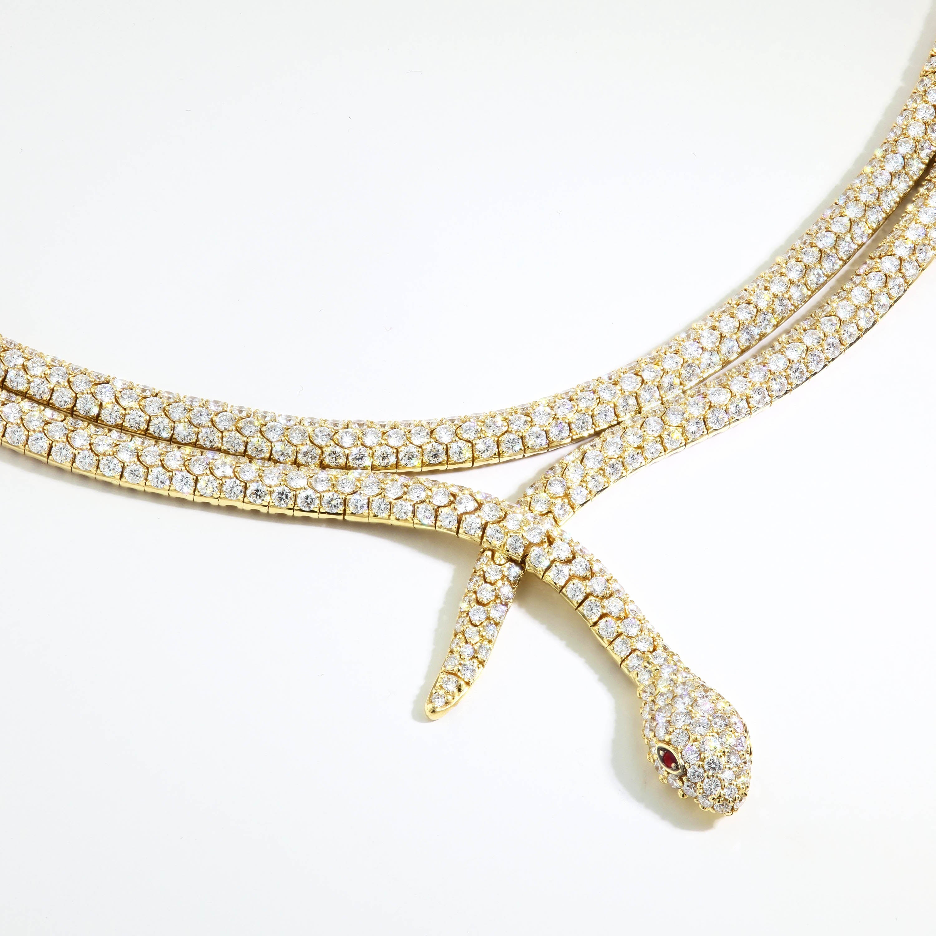 Roberto Coin Limited Edition  22ctw Diamond Snake Necklace