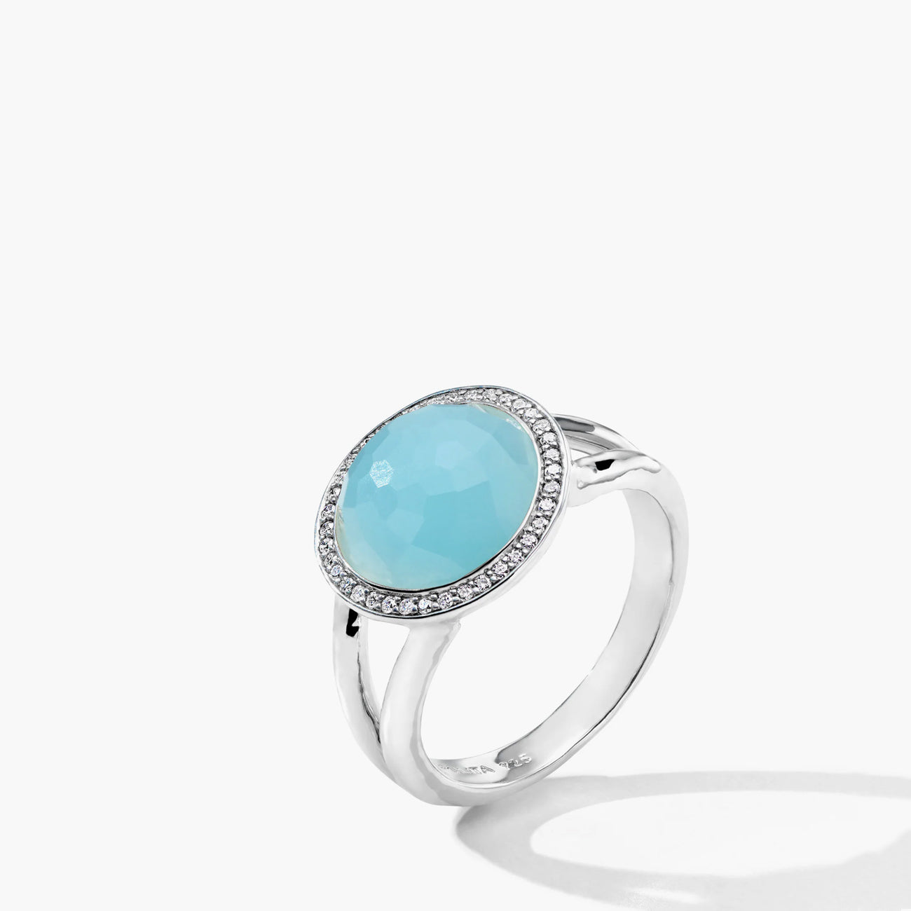 Ippolita Lollipop Blue Quartz with Diamonds Mini Ring