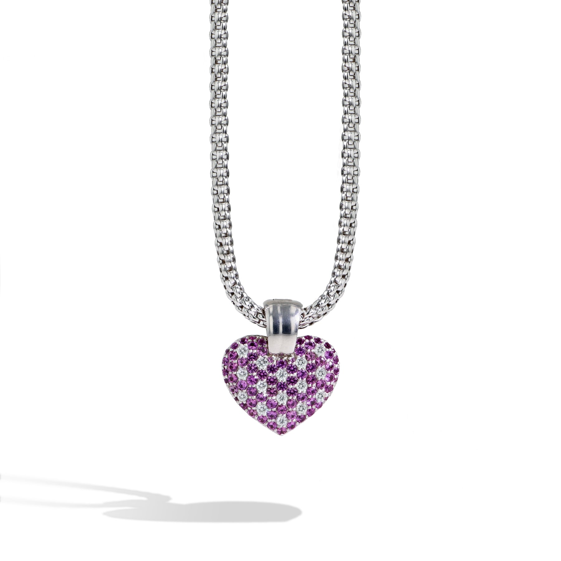 Robert Pelliccia Pink Sapphire & Diamond Message Locket - Small