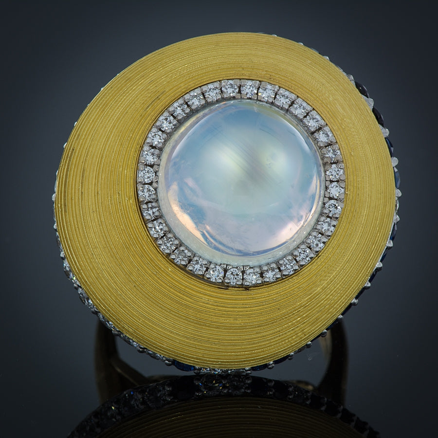 Robert Pelliccia Yellow Gold Oasis Moonstone Ring