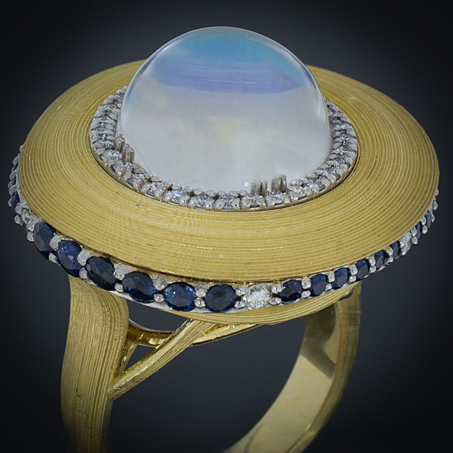 Robert Pelliccia Yellow Gold Oasis Moonstone Ring