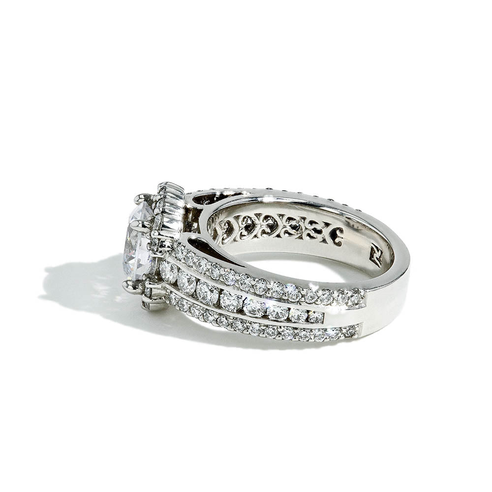 Robert Pelliccia Passion Round Diamond Halo Engagement Ring Setting