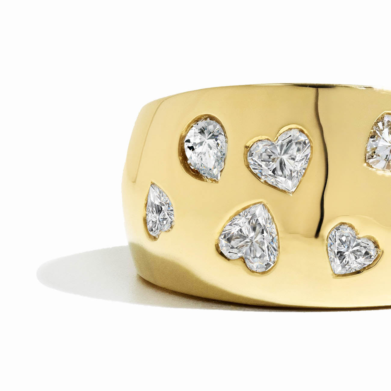 Robert Pelliccia Galaxy Heart and Pear Shaped Diamond Ring