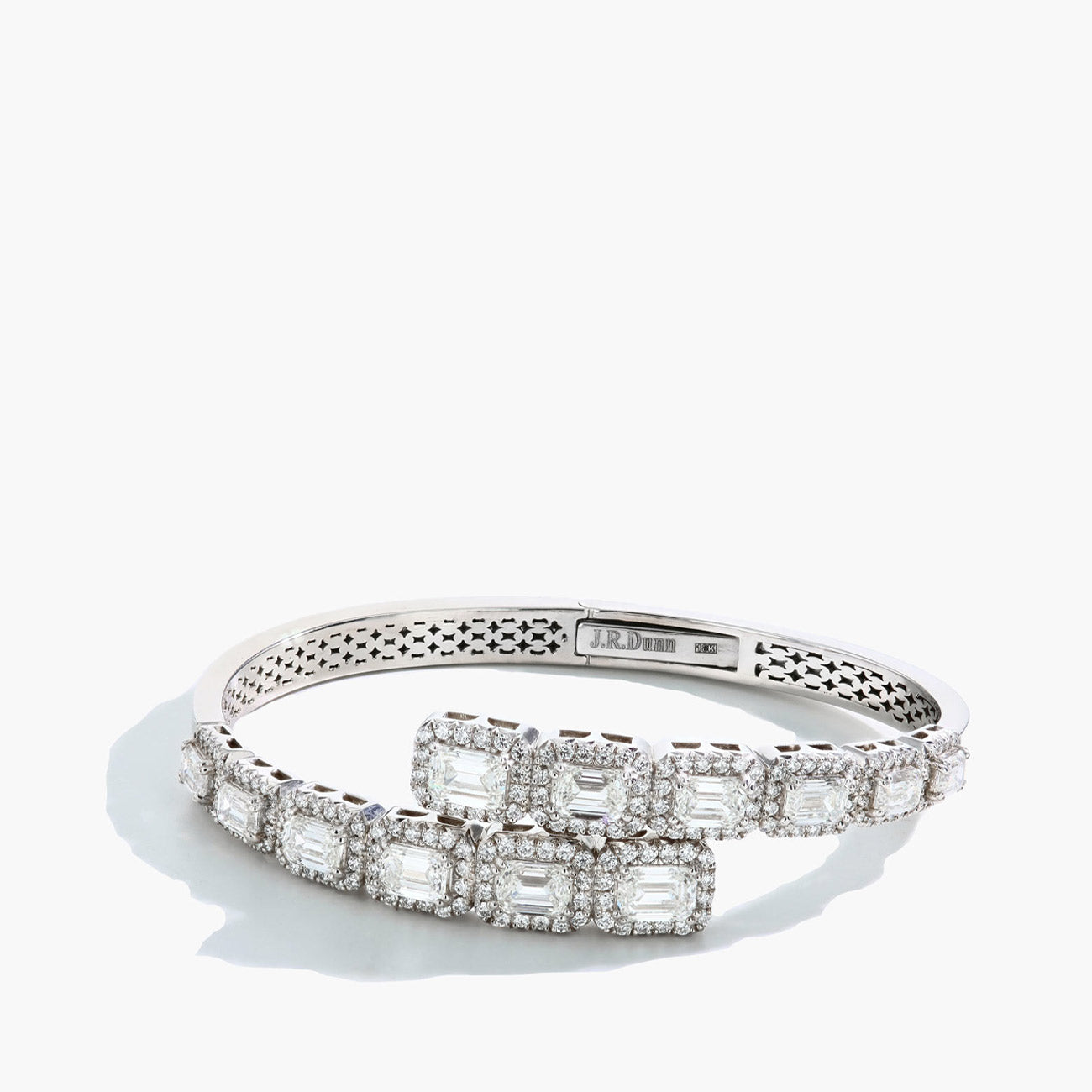 8 Carat Diamond Graduated Bypass Bangle Bracelet