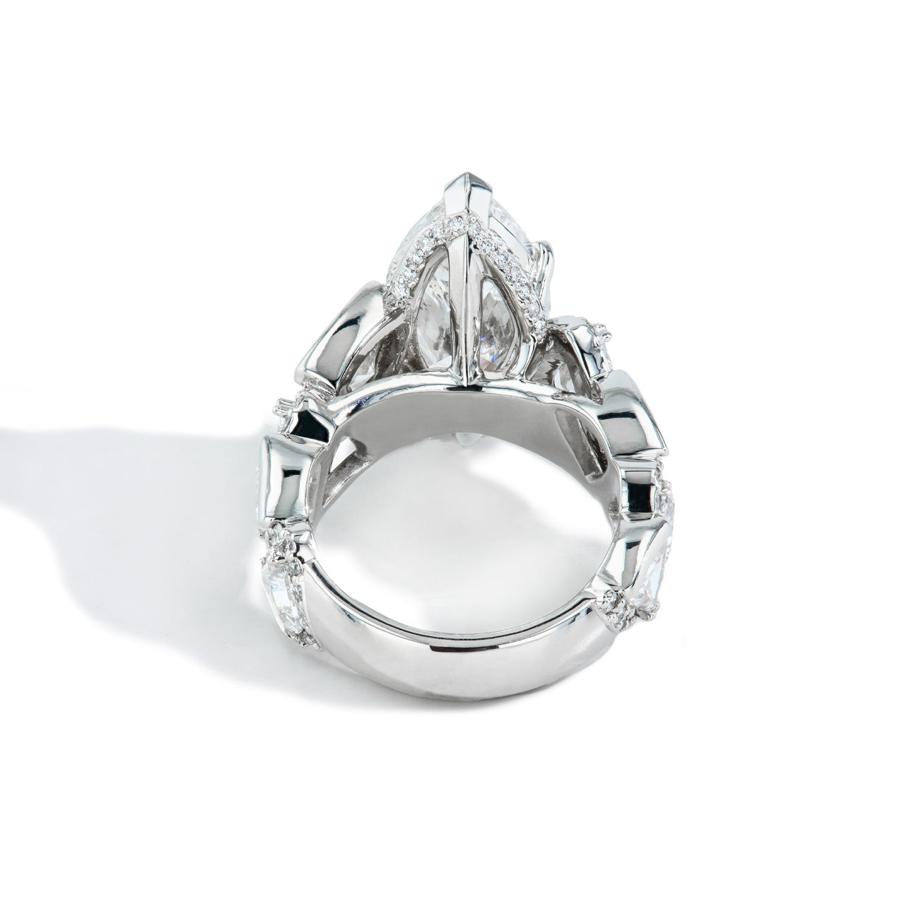 Robert Pelliccia South African Marquise and Trillion Diamond Engagement Ring