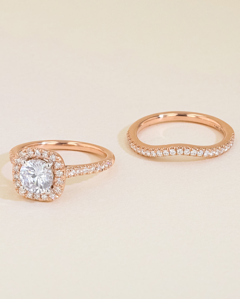 The Round Halo Pavé Set