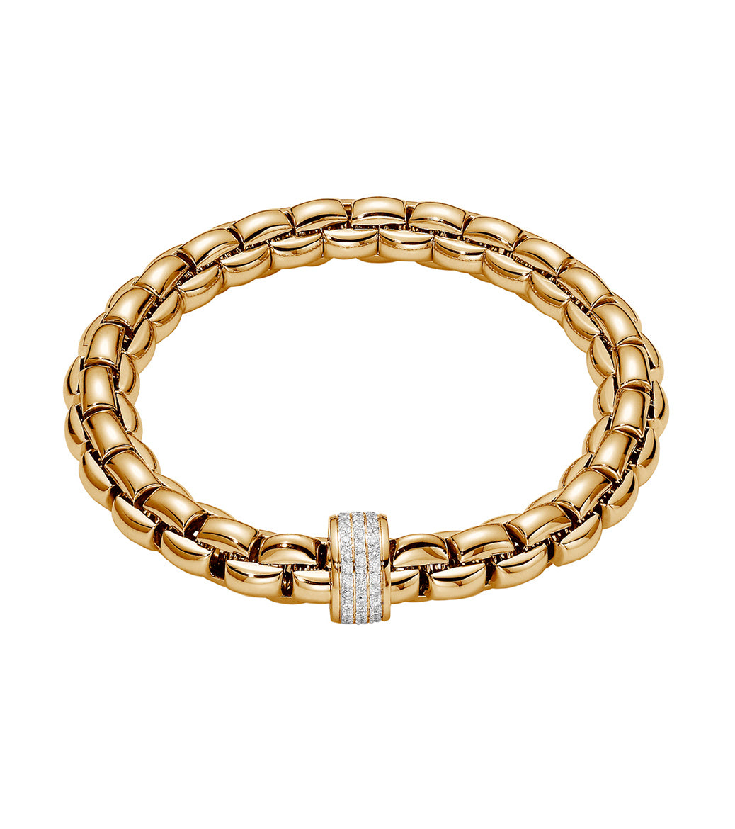 Fope Flex It EKA Pave Diamond Station Bracelet