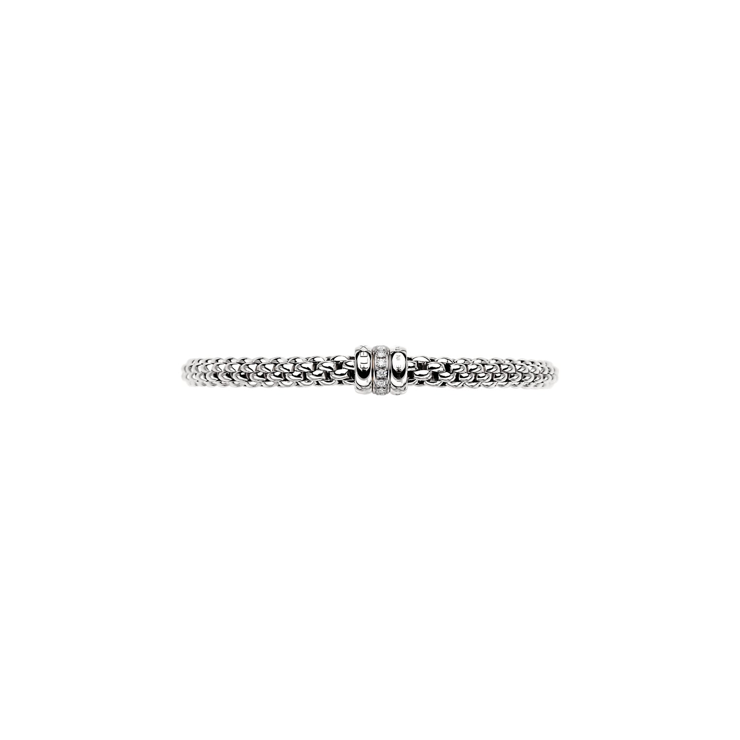 Fope Solo White Gold Diamond Rondel Bracelet