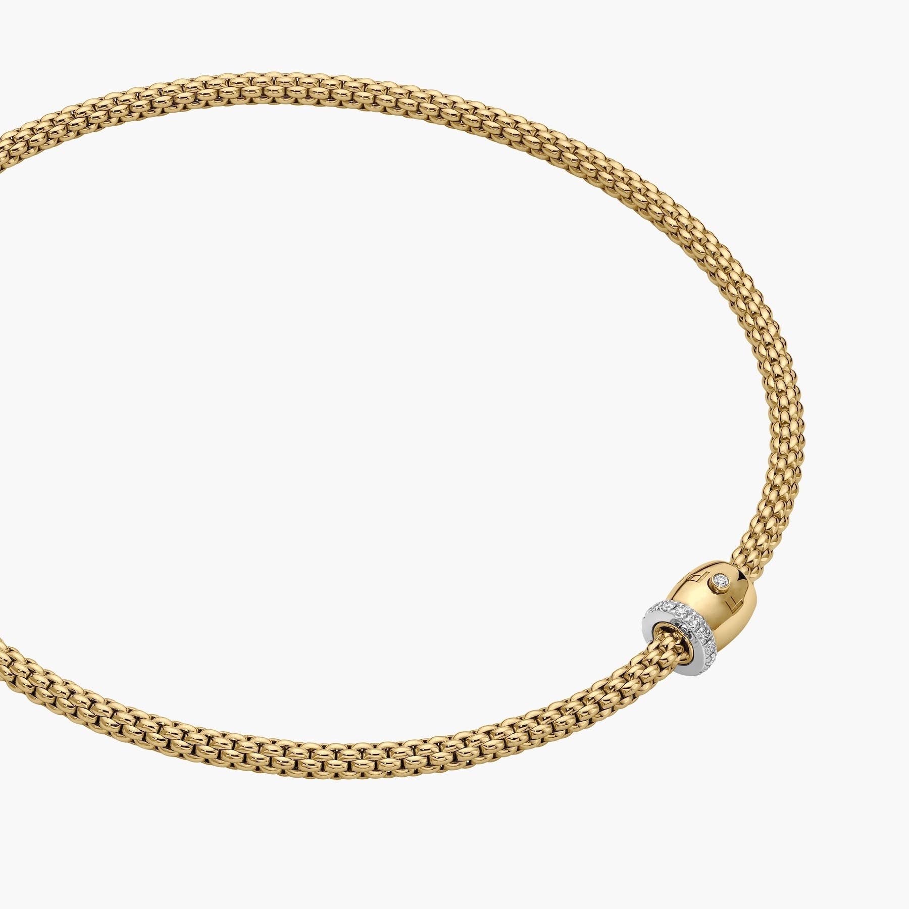 Fope Flex'It Solo Necklace Pave and Ornamental Rondel