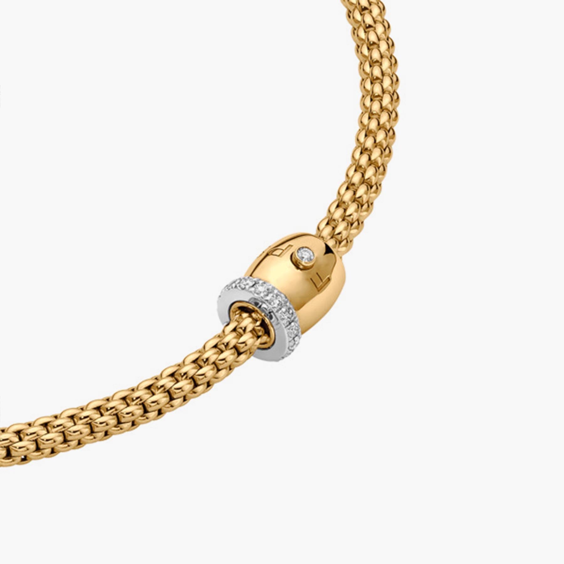 Fope Flex'It Solo Necklace Pave and Ornamental Rondel