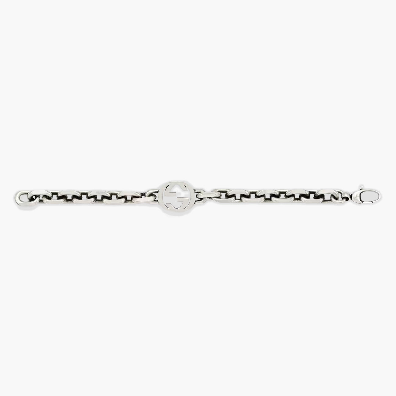 Gucci Interlocking Chain Sterling Silver Bracelet