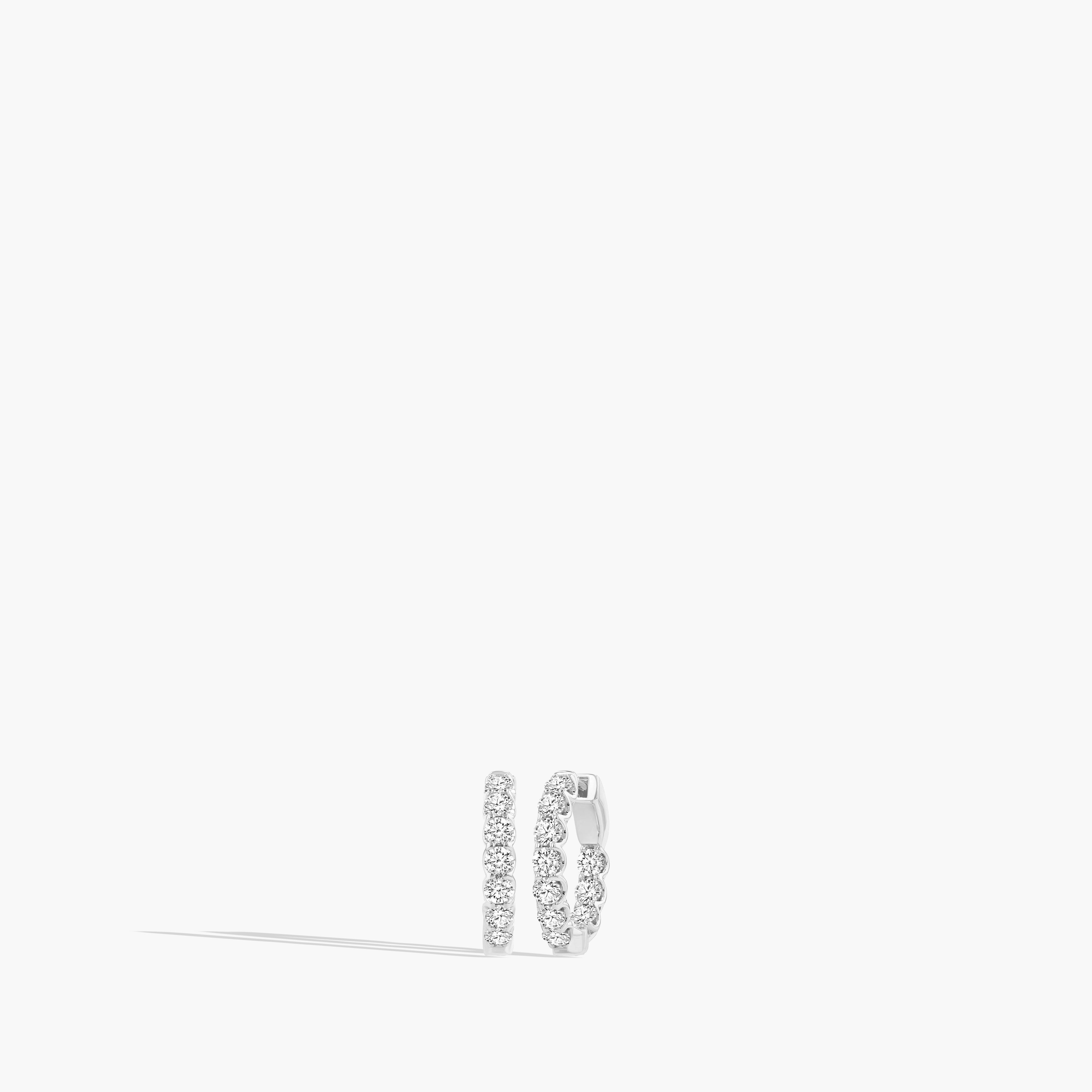 2 Carat Inside Out Diamond Hoop Earrings - .5