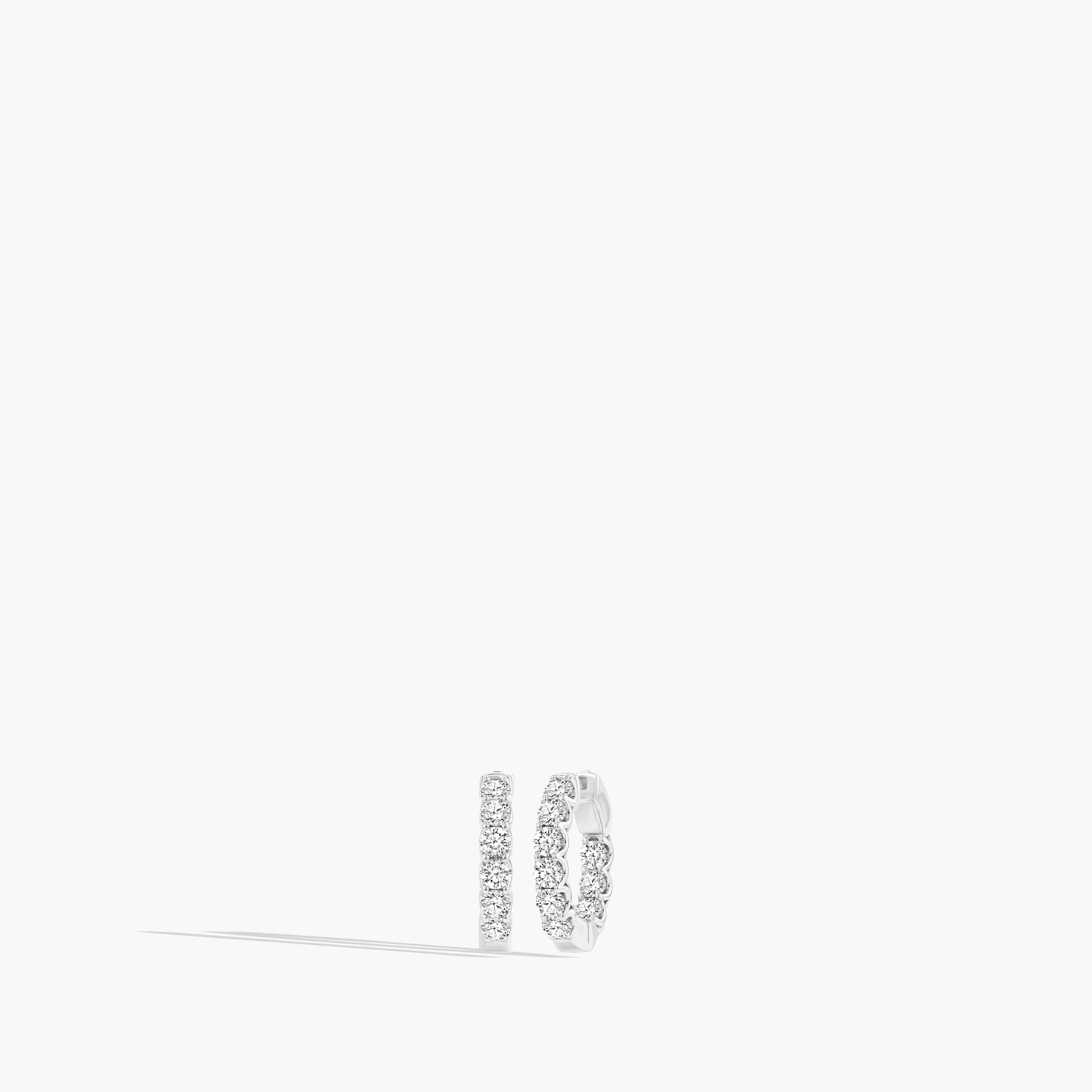 3 Carat Inside Out Diamond Hoop Earrings - .5