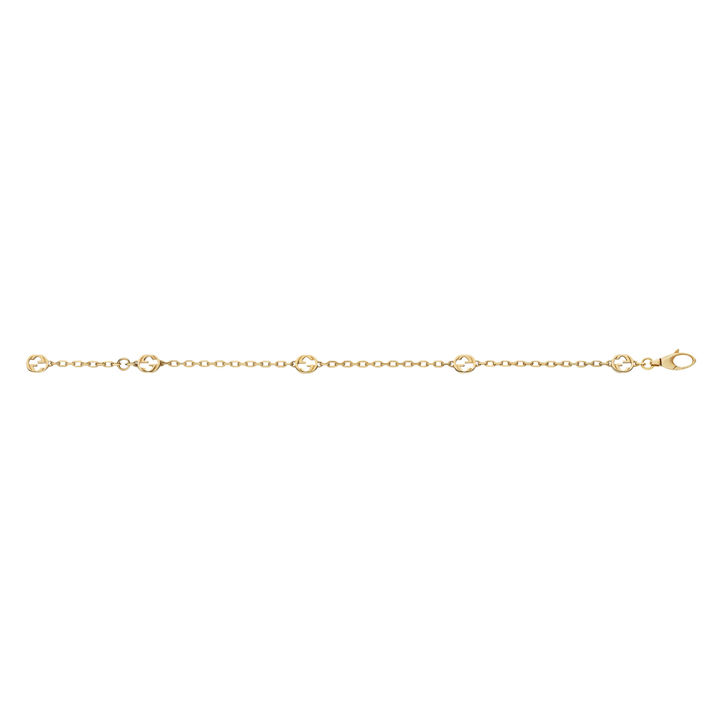 Gucci Interlocking Sation Bracelet in Yellow Gold
