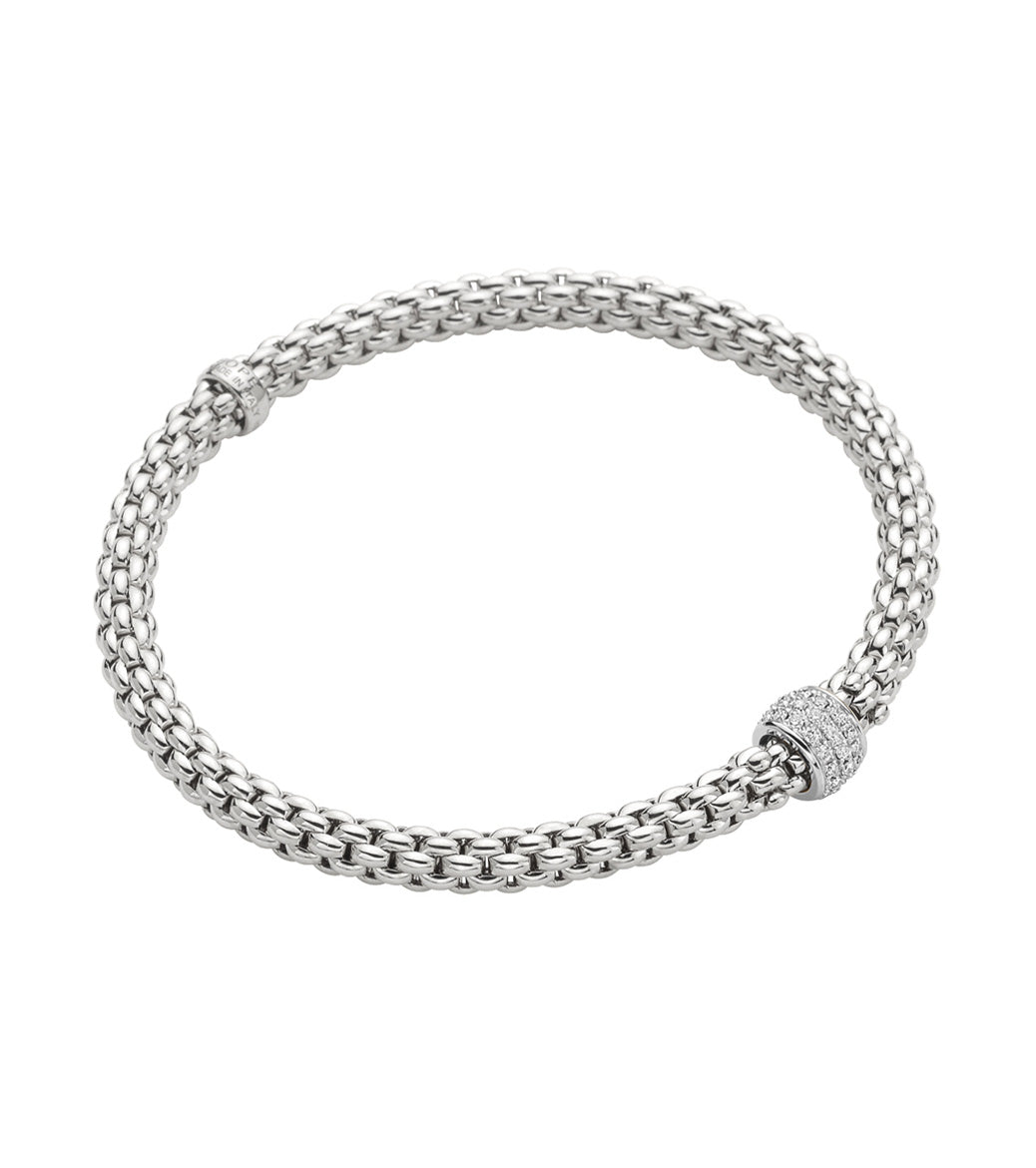 Fope Solo Collection Diamond Pave Rondel Bracelet