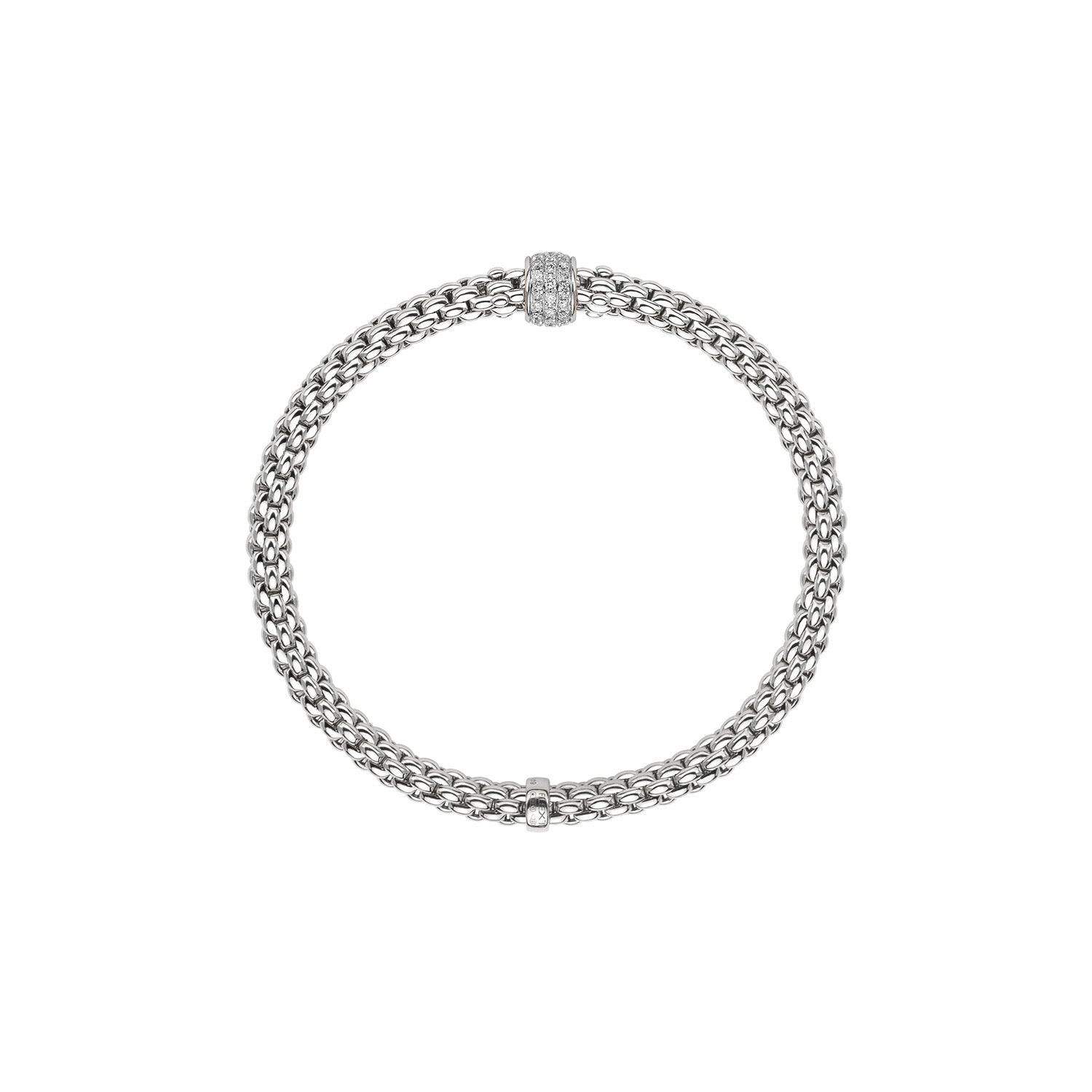 Fope Solo Collection Diamond Pave Rondel Bracelet