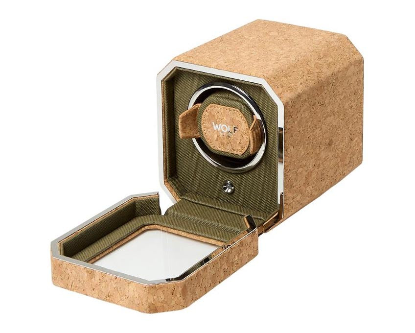 WOLF Cortica Single Winder With Cover in Portuguese Cork