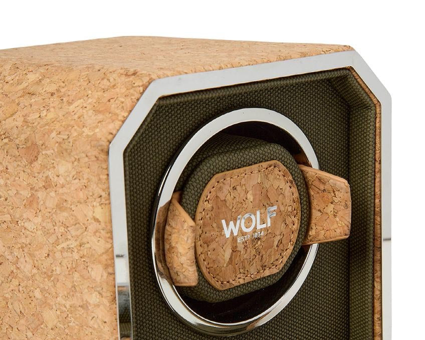 WOLF Cortica Single Winder With Cover in Portuguese Cork