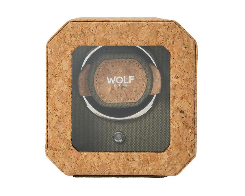WOLF Cortica Single Winder With Cover in Portuguese Cork