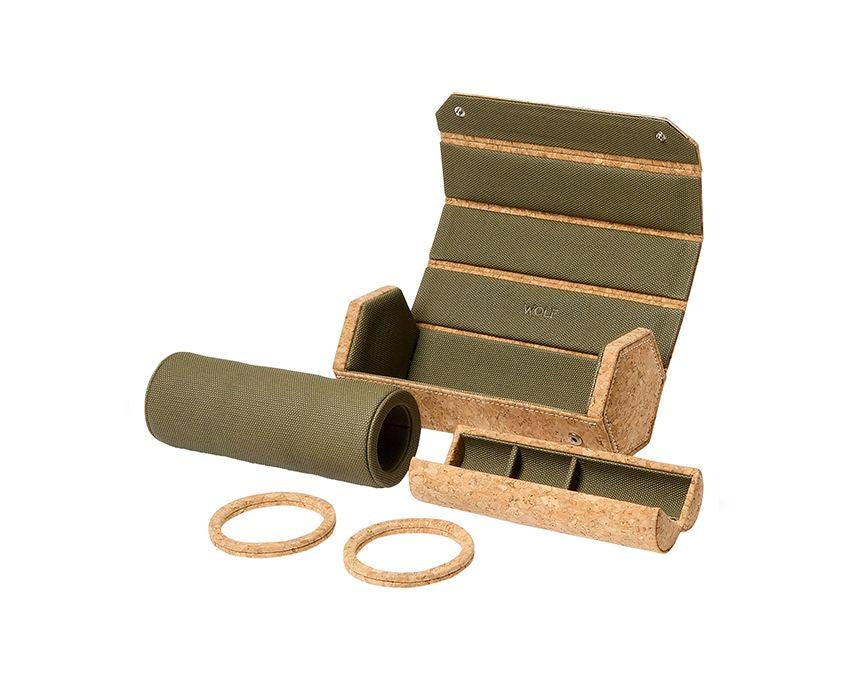 WOLF Cortica Three Watch Hexagon Roll in Portuguese Cork