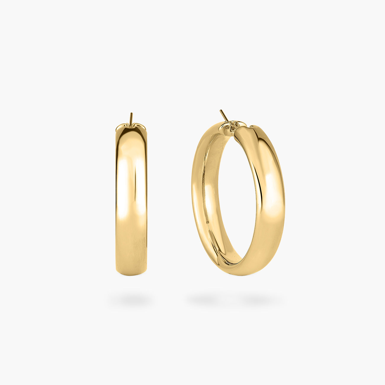 Roberto Coin Designer Gold Wide Hoop Earrings