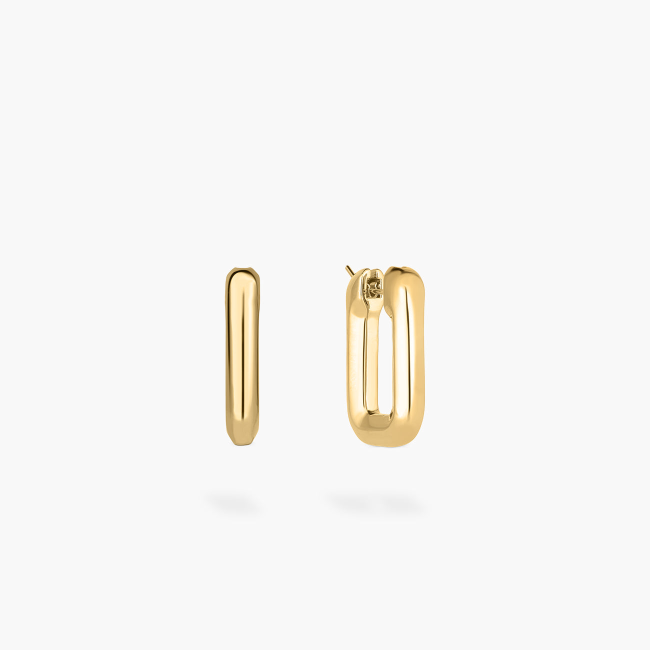 Roberto Coin Designer Gold Small Square Hoop Earrings in 18K Yellow Gold
