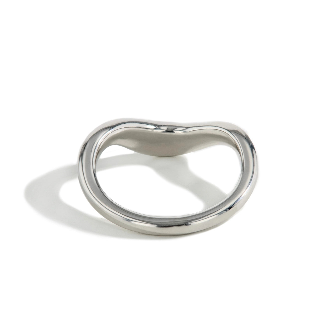 Wide Curved Wedding Band