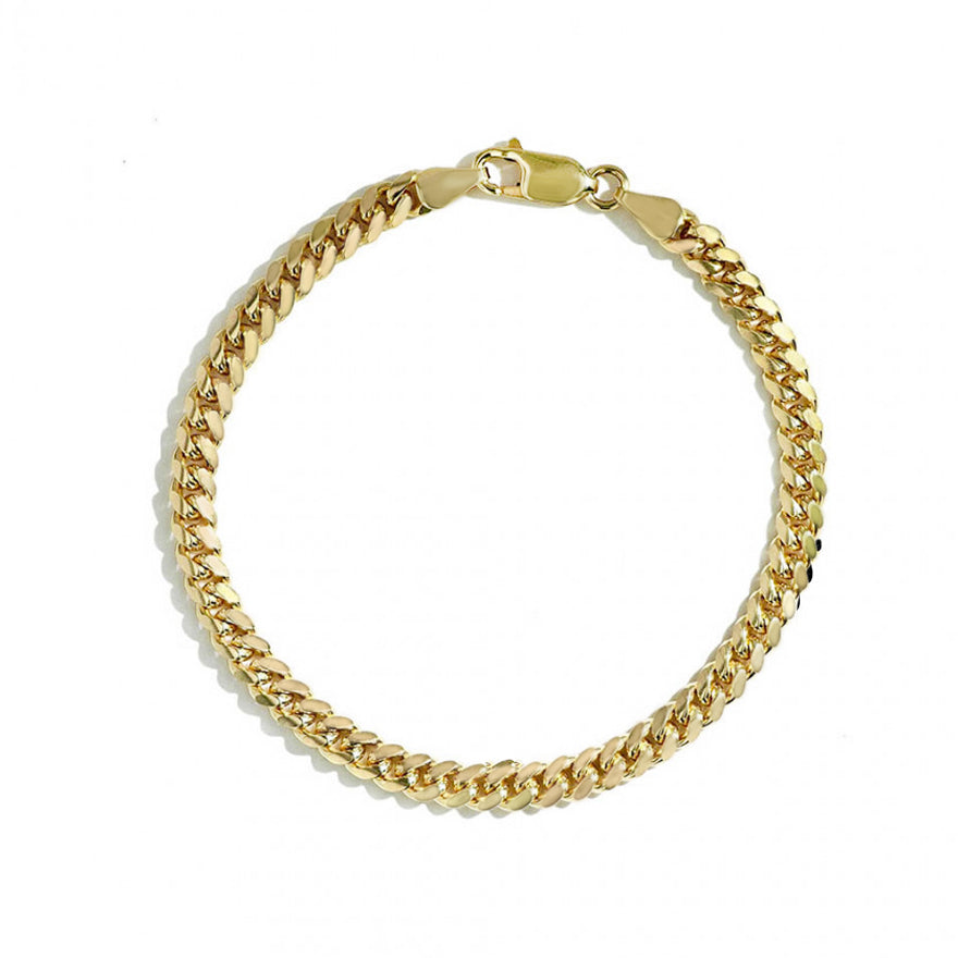 Solid Gold Miami Cuban Link Chain Bracelet - 5.1mm