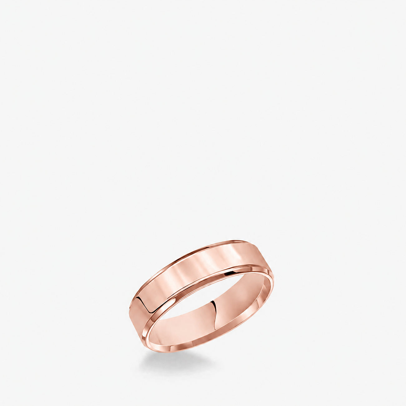 Flat Bevel Edge 5mm Comfort Fit Wedding Band