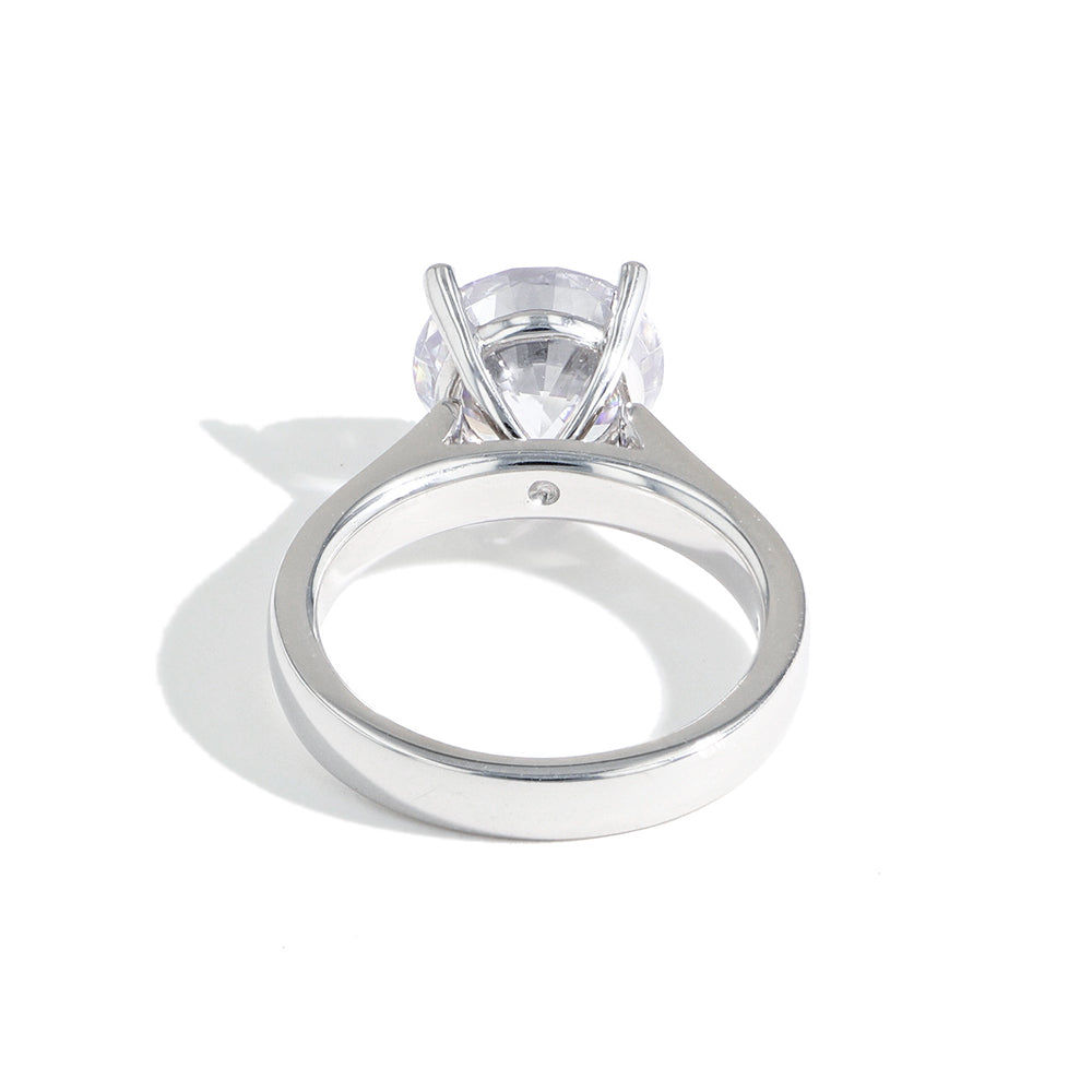 The Round Solitaire Engagement Ring Setting in Platinum