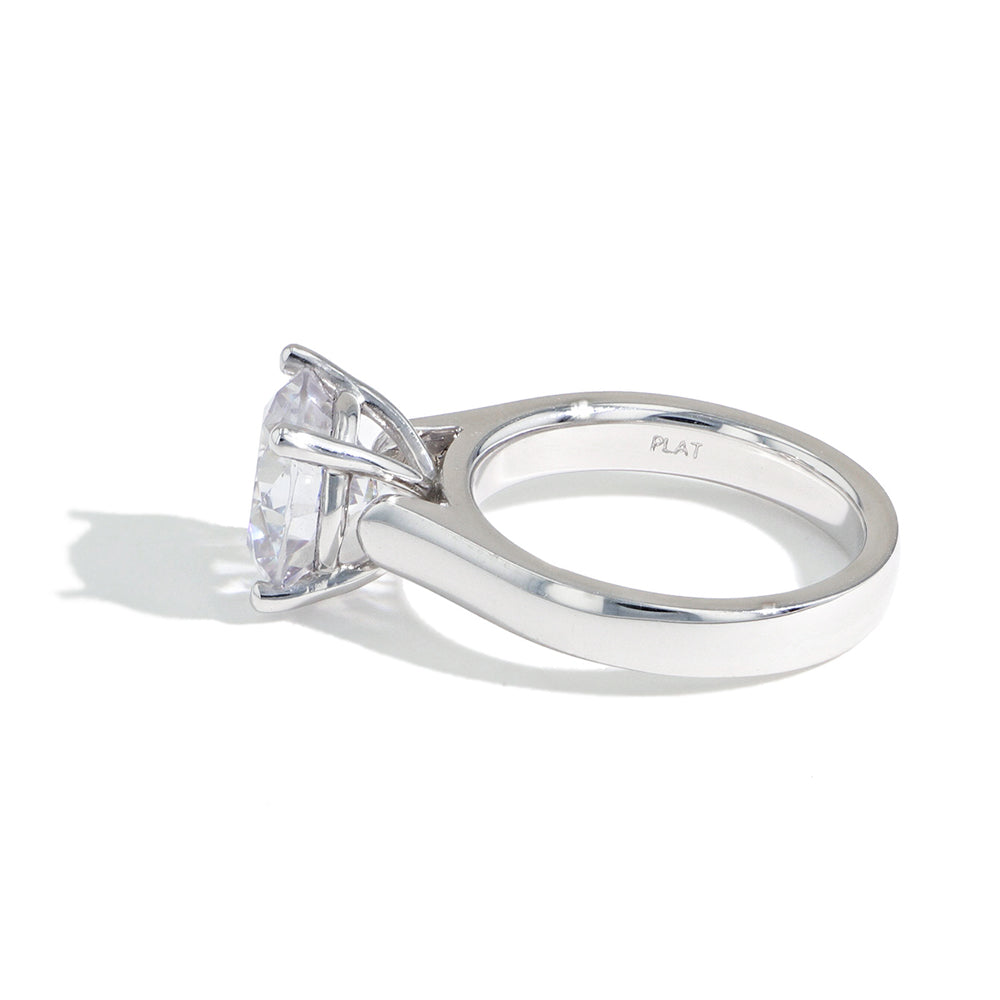 The Round Solitaire Engagement Ring Setting in Platinum