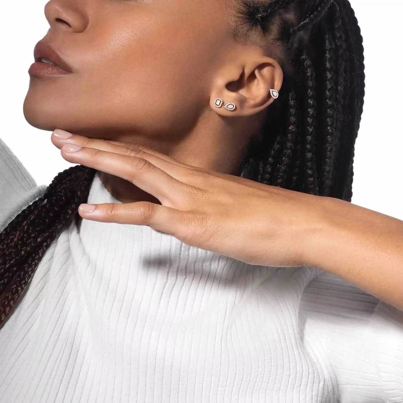 Messika My Twin 1+2 0.10ct x3 Diamond Earrings