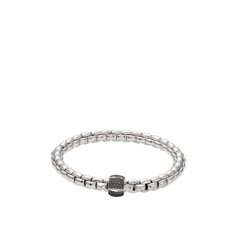 Fope Men's Luci Flex'it Black Diamond Station Bracelet