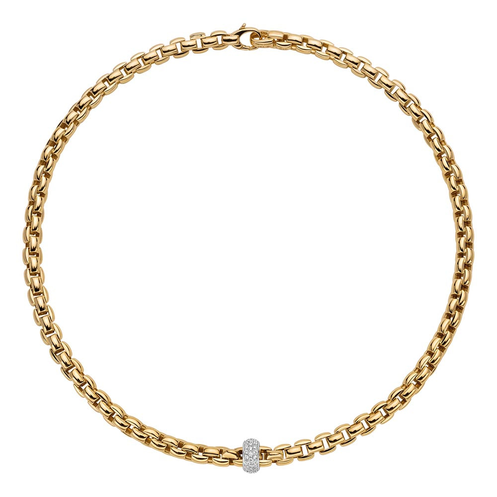 Fope Eka Diamond Rondel Necklace