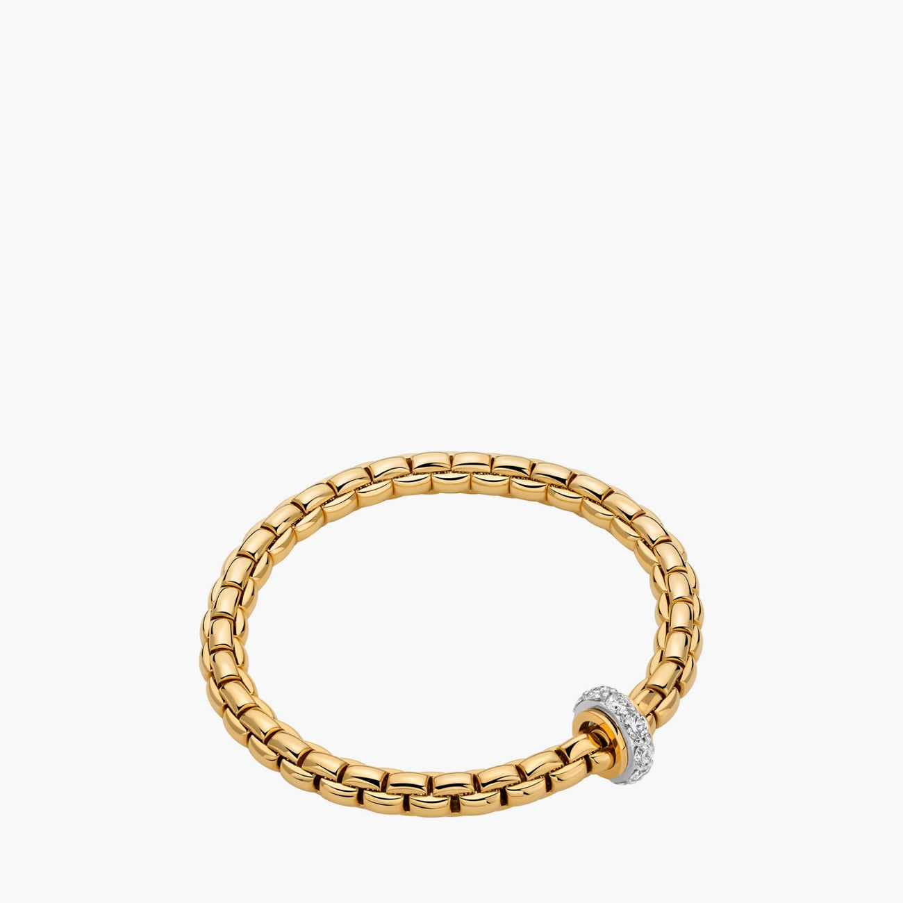 FOPE EKA Large Bracelet With Diamond Pave Rondel