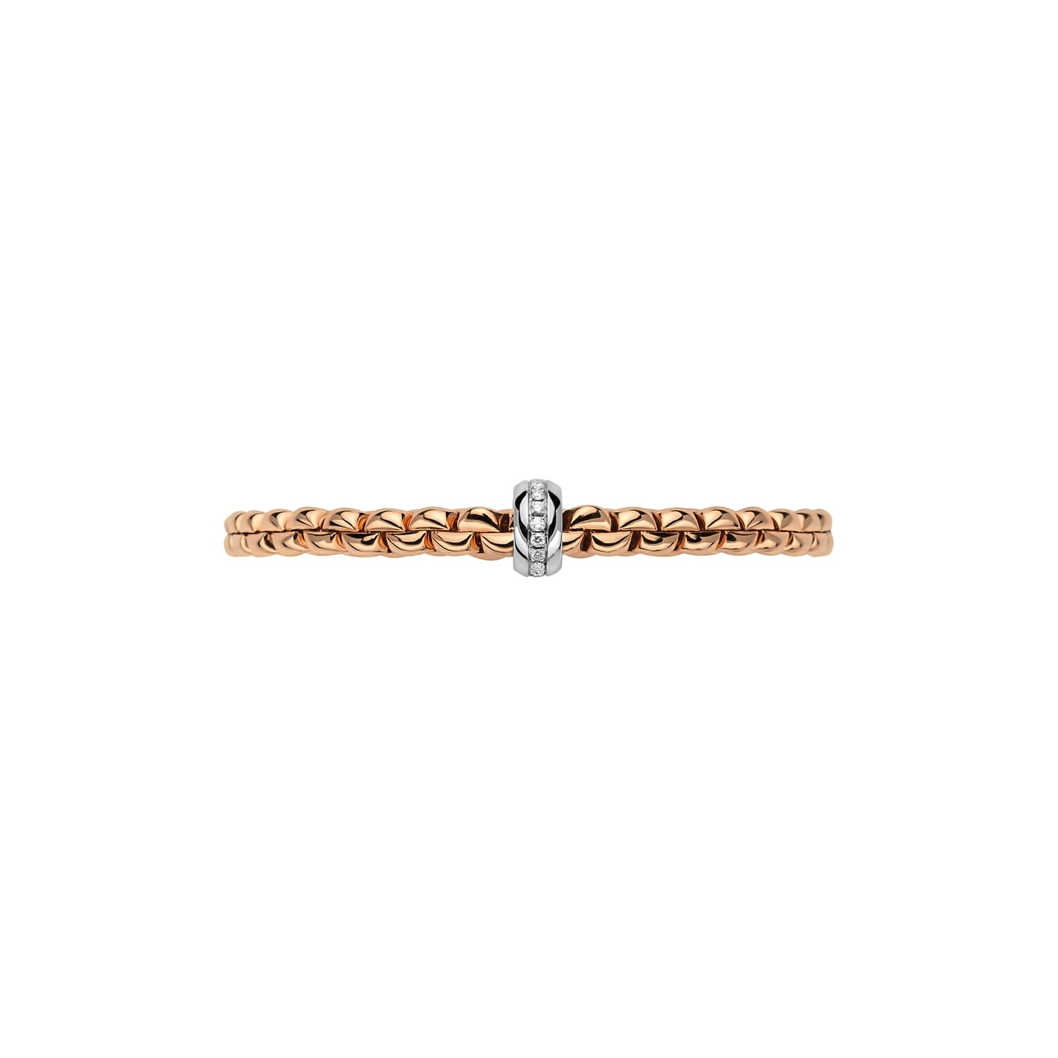 Fope Olly Rose Gold Diamond Station Bracelet