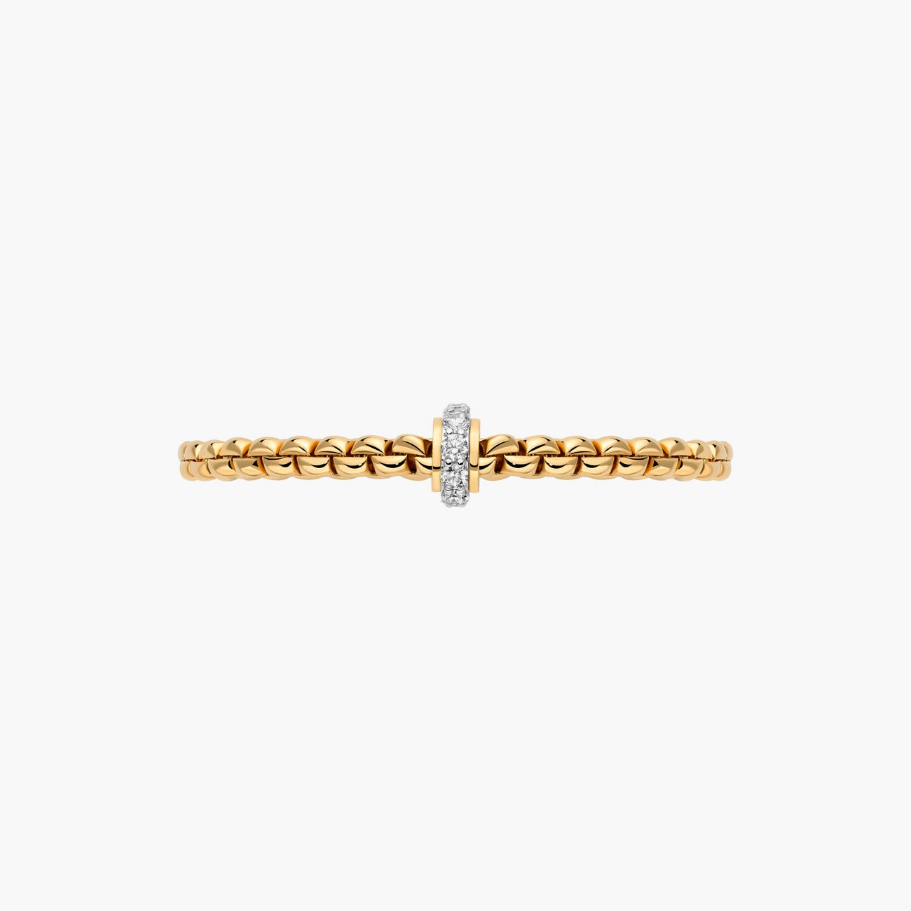 FOPE EKA Bracelet With Large Diamond Pave Rondel