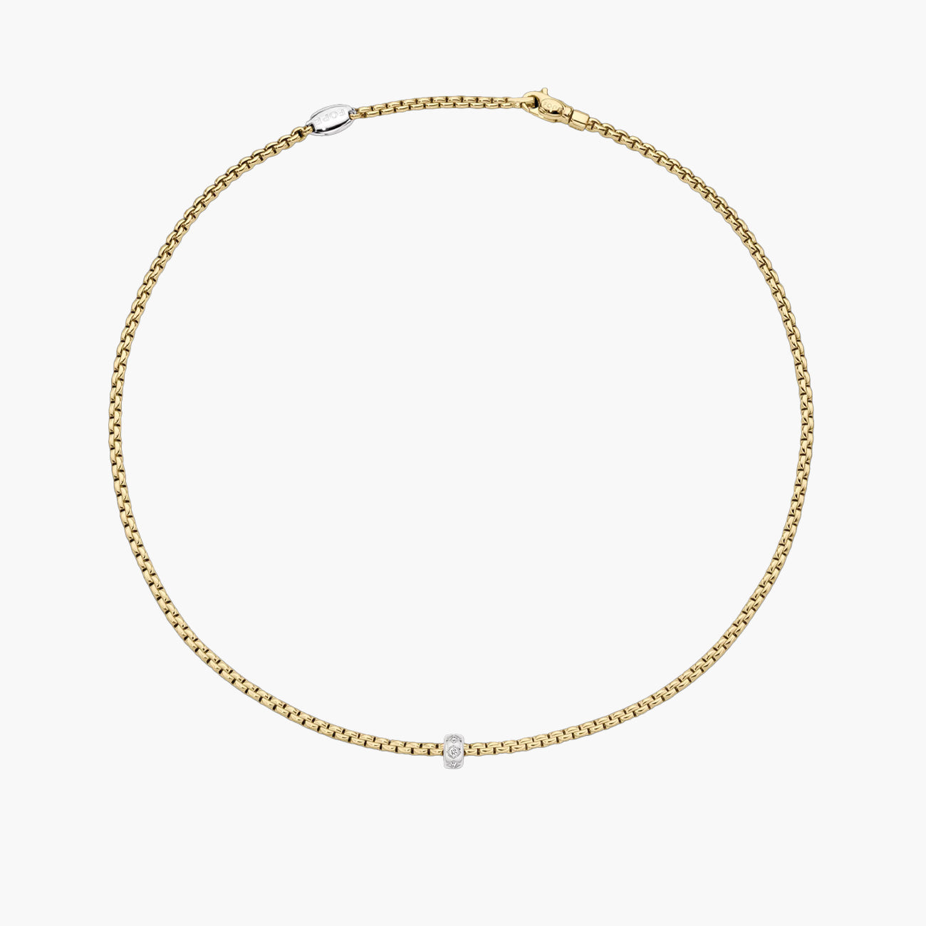 Fope EKA 18K Yellow and White Gold Diamond Necklace