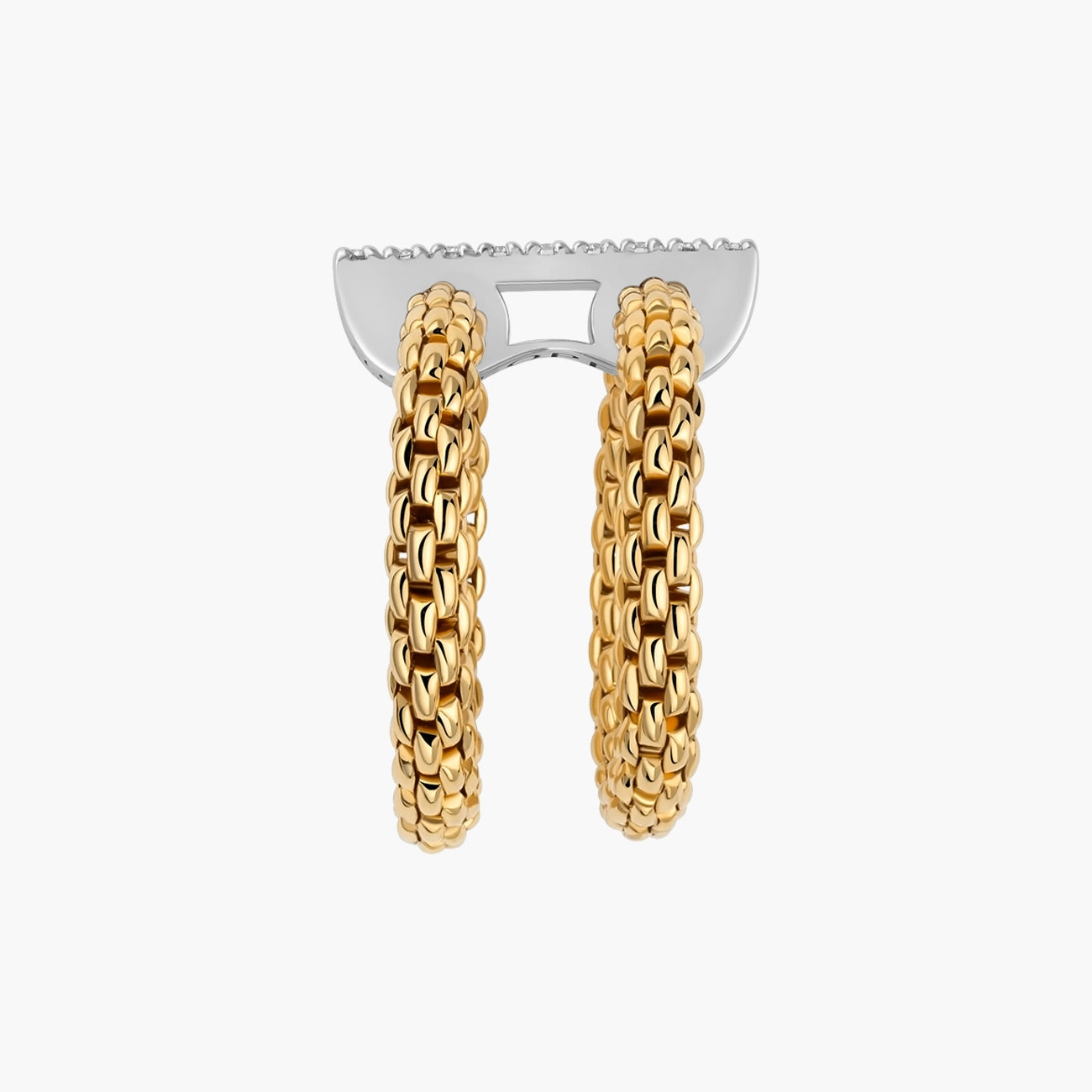 Fope Prima Double Mesh Diamond Pavé Ring