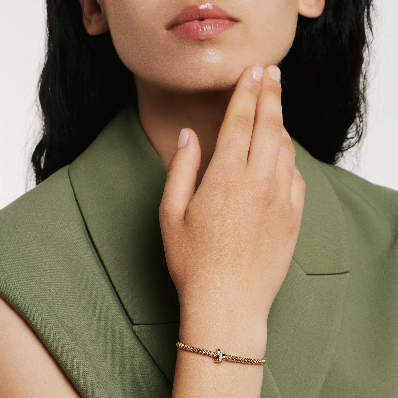 Fope Flex It Prima Yellow Gold & Tri-Color Rondel Bracelet