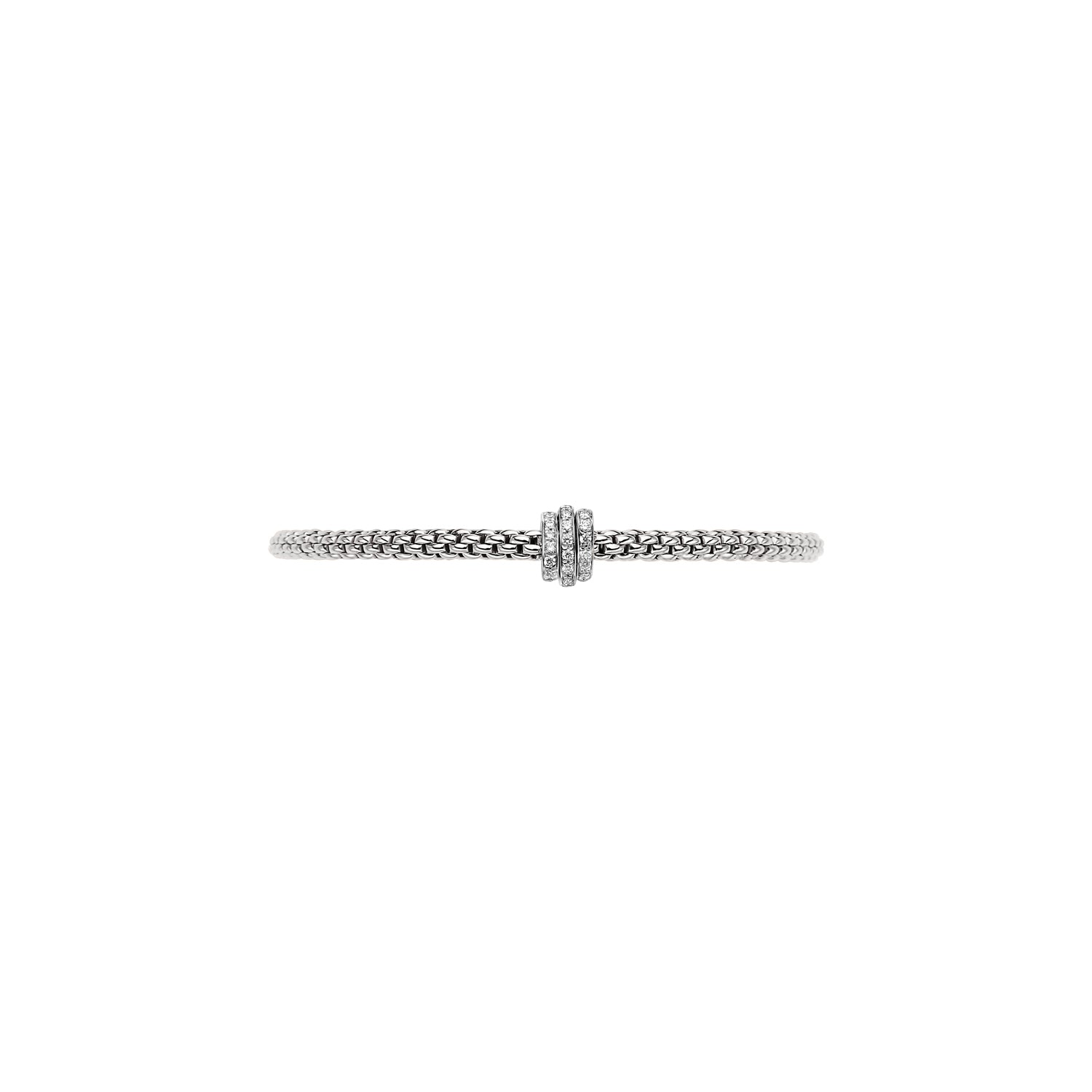 Fope Flex It Prima White Gold Diamond Rondel Bracelet