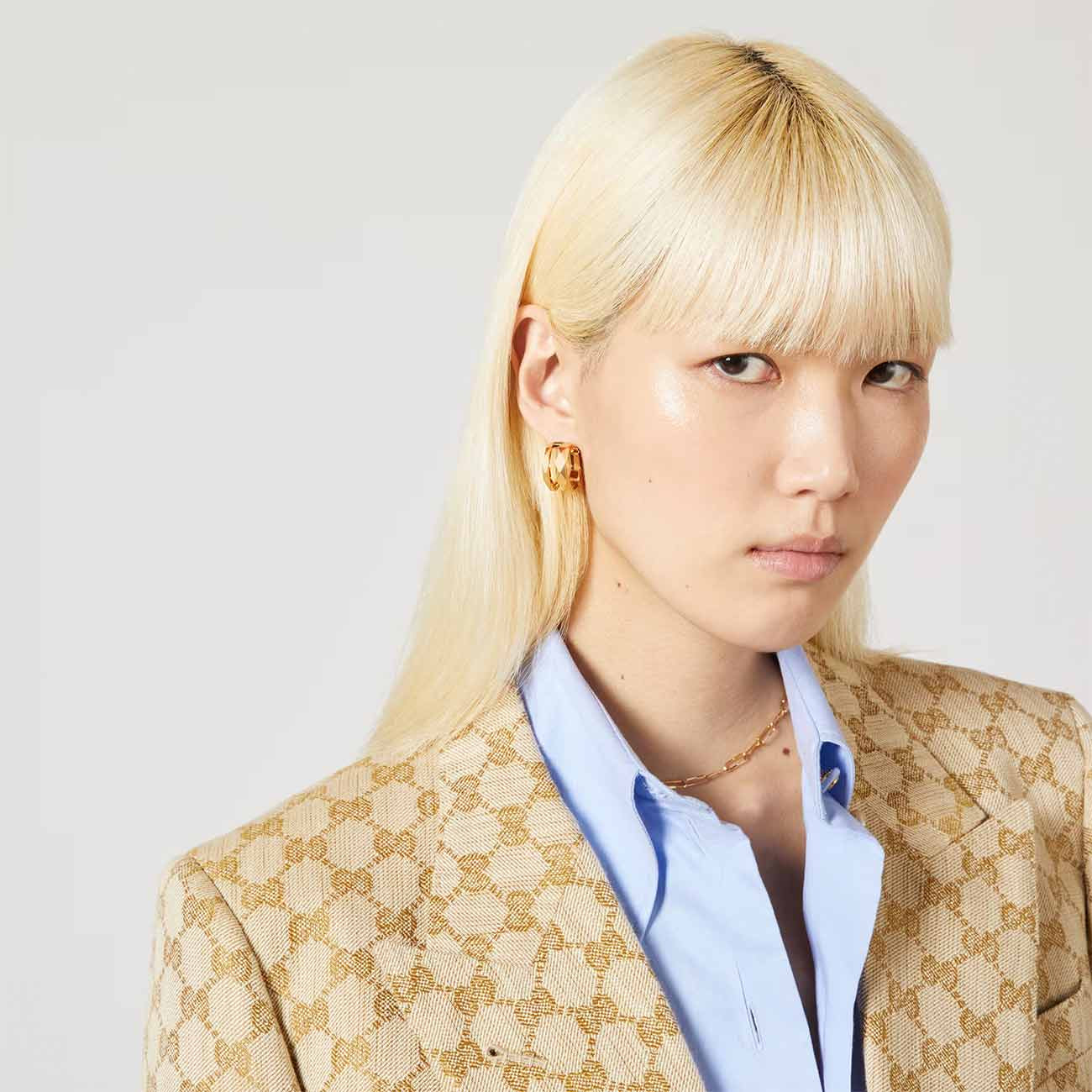 Gucci Link To Love Double Earrings in Yellow Gold