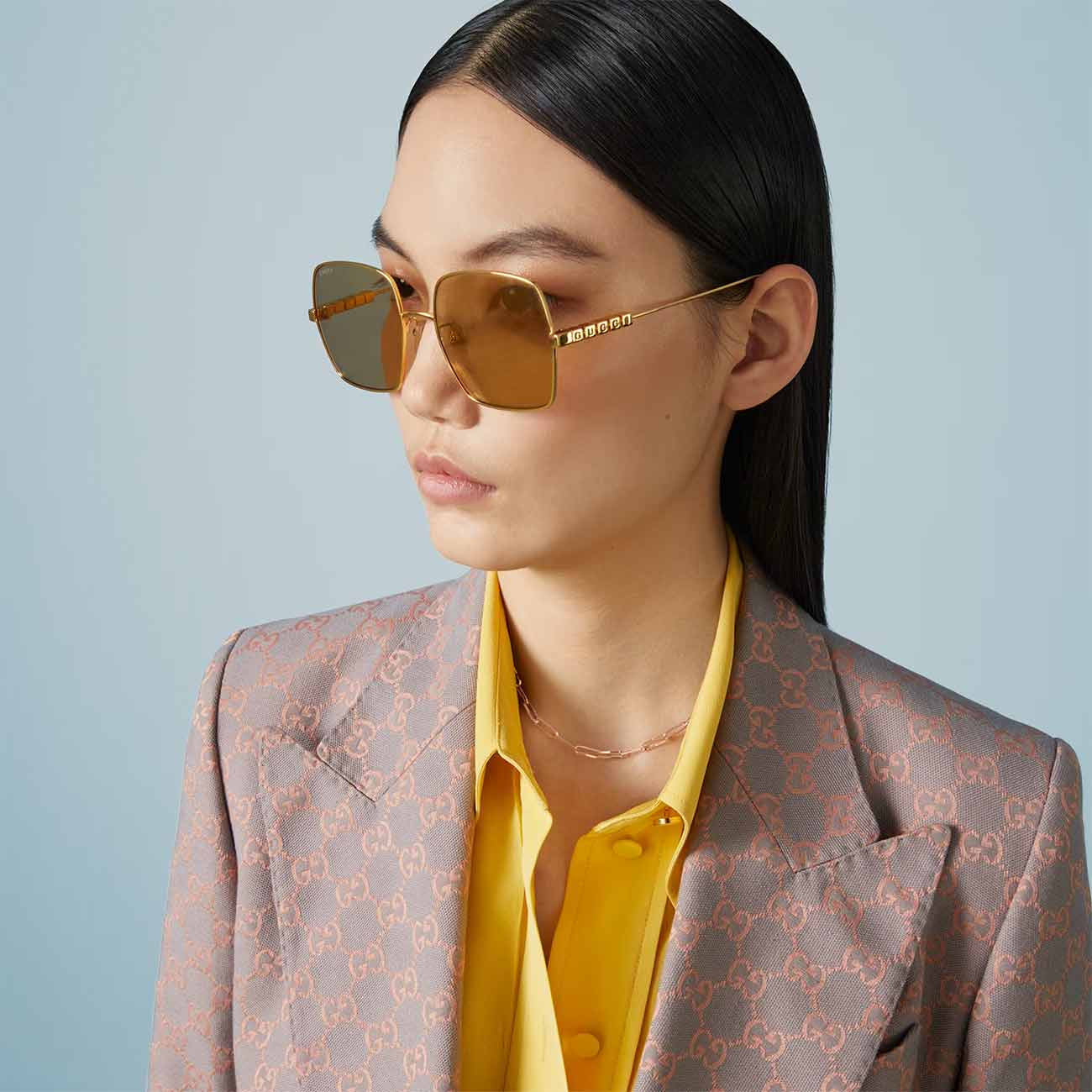 Gucci Link To Love Wide Necklace in Yellow Gold