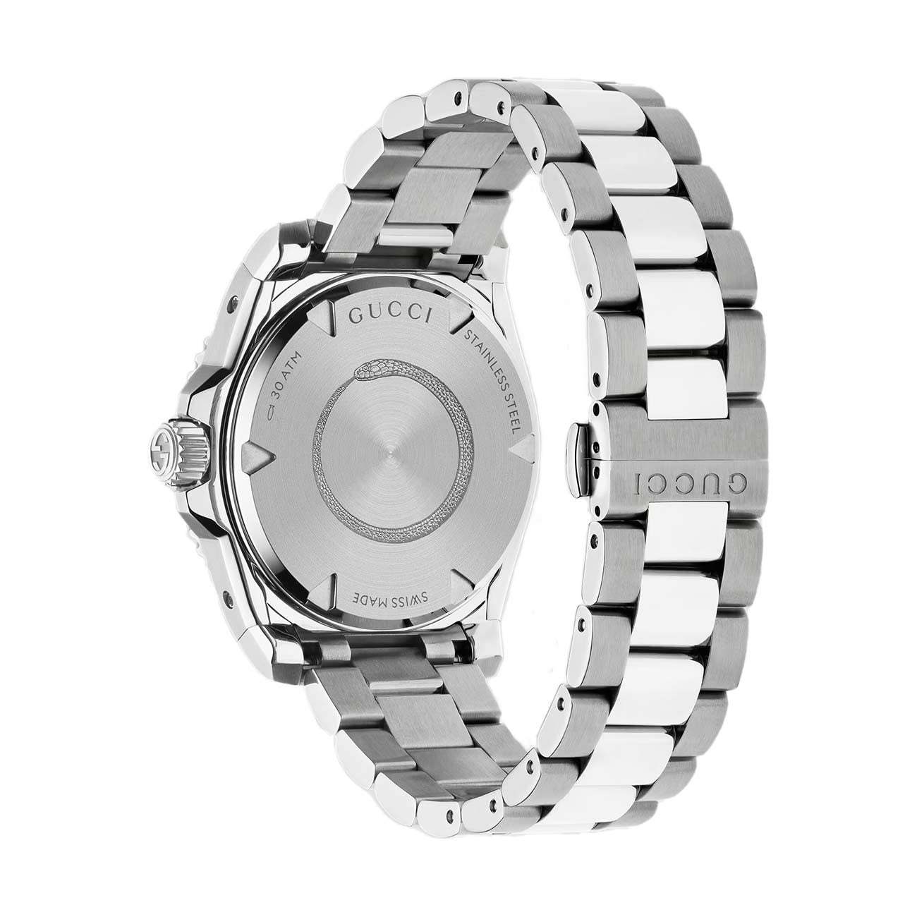 Gucci Dive Stainless Steel Orange Dial Bee Watch - 40mm