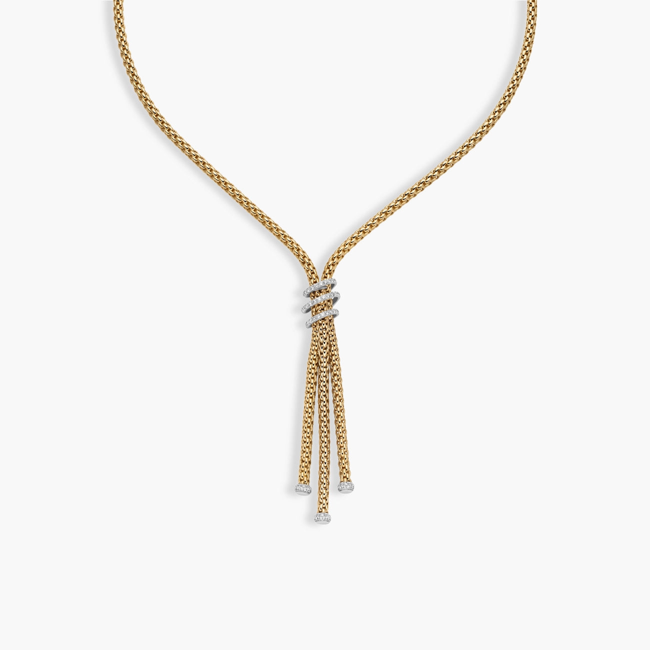 Fope Prima Diamond Pavé Lariat Necklace