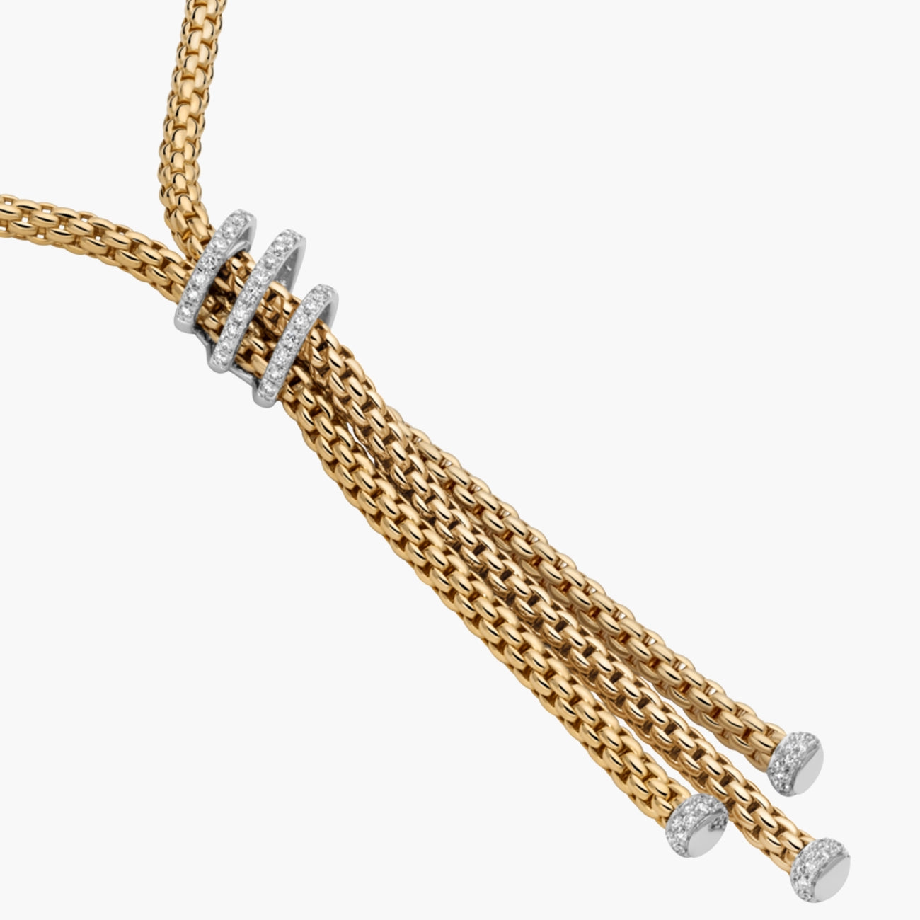 Fope Prima Diamond Pavé Lariat Necklace