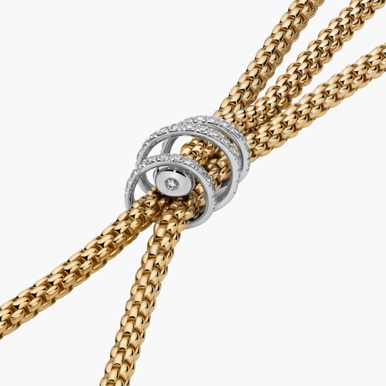 Fope Prima Diamond Pavé Lariat Necklace