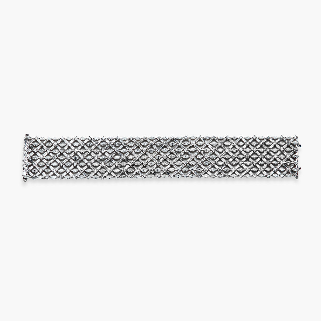 29 Carat 7 Row Fancy-Shaped Diamond Bracelet